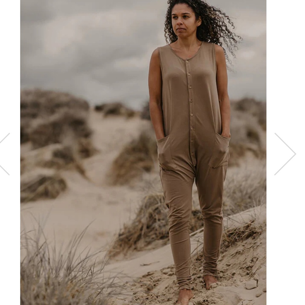 The Simple Folk “Free Range Jumpsuit” in Walnut